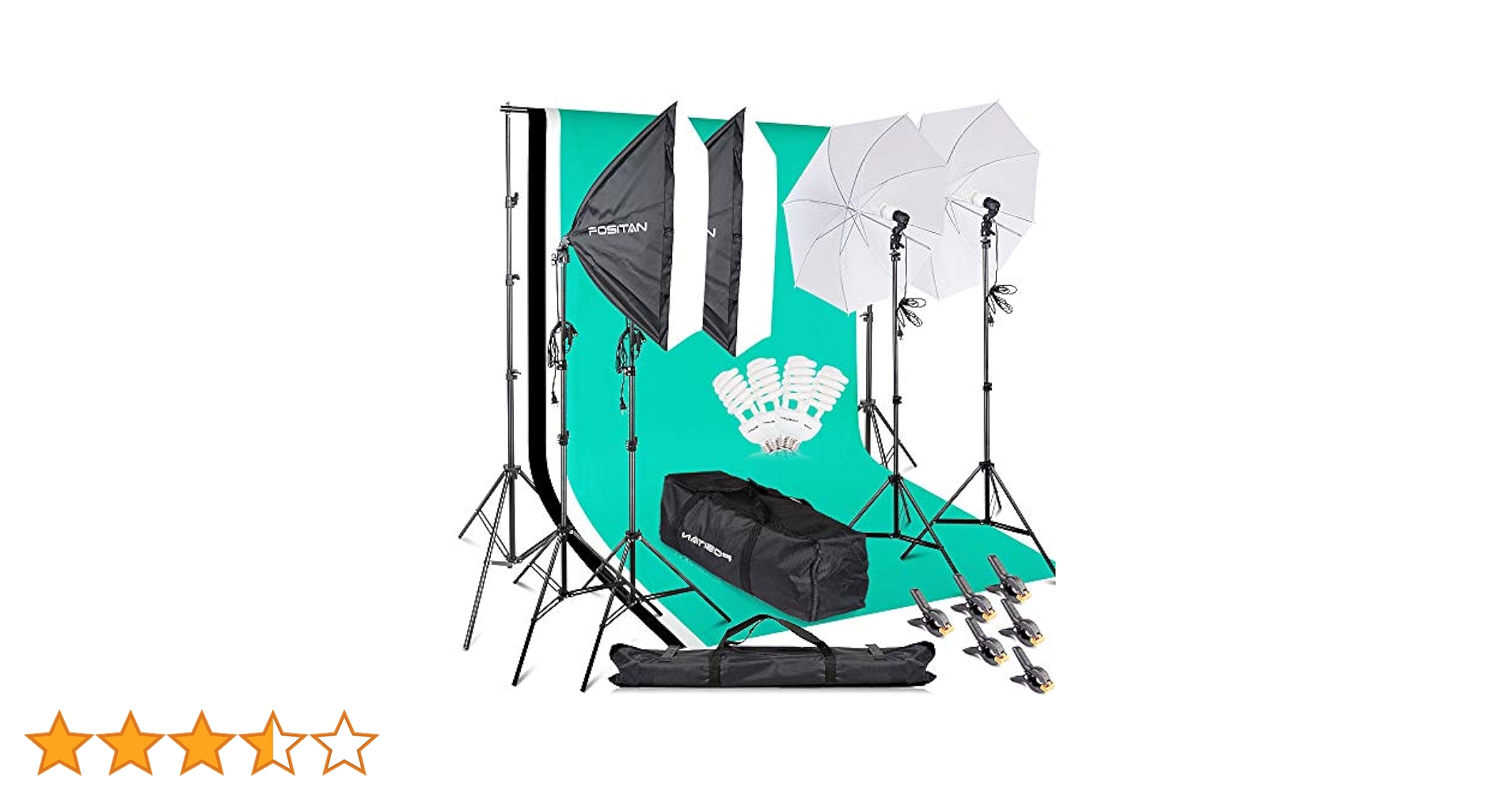 写真撮影ソフトボックス　照明キット 2M x3M背景布 豪華33件セット Amazon | FOSITAN プロな写真撮影ソフトボックス照明キット 2M